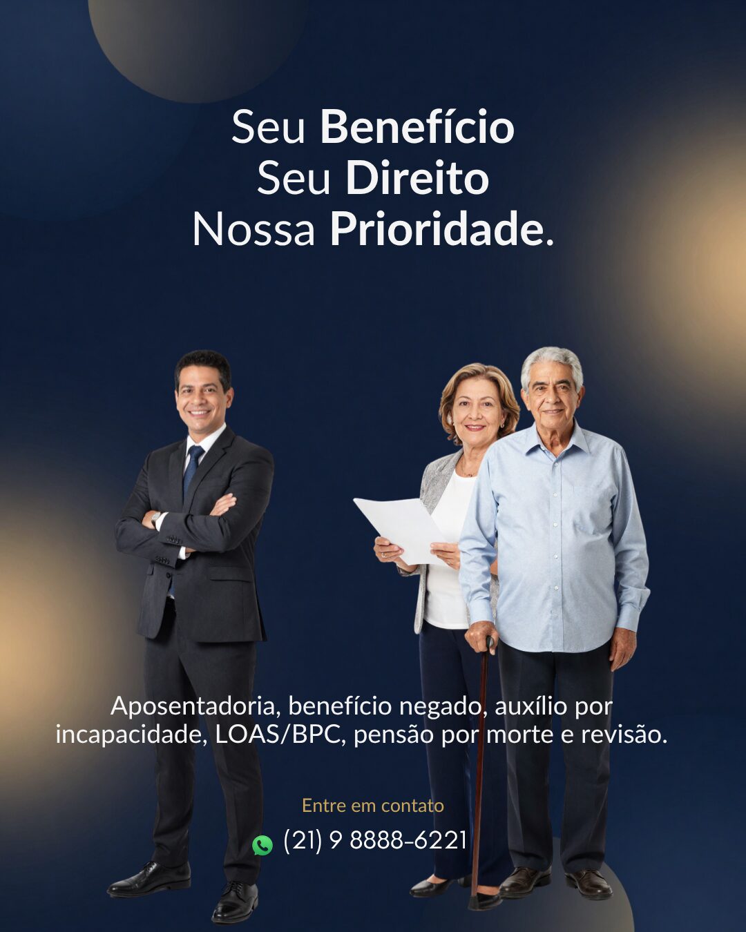 Fale conosco pelo WhatsApp sobre Direito Previdenciário - (21) 9 8888-6221