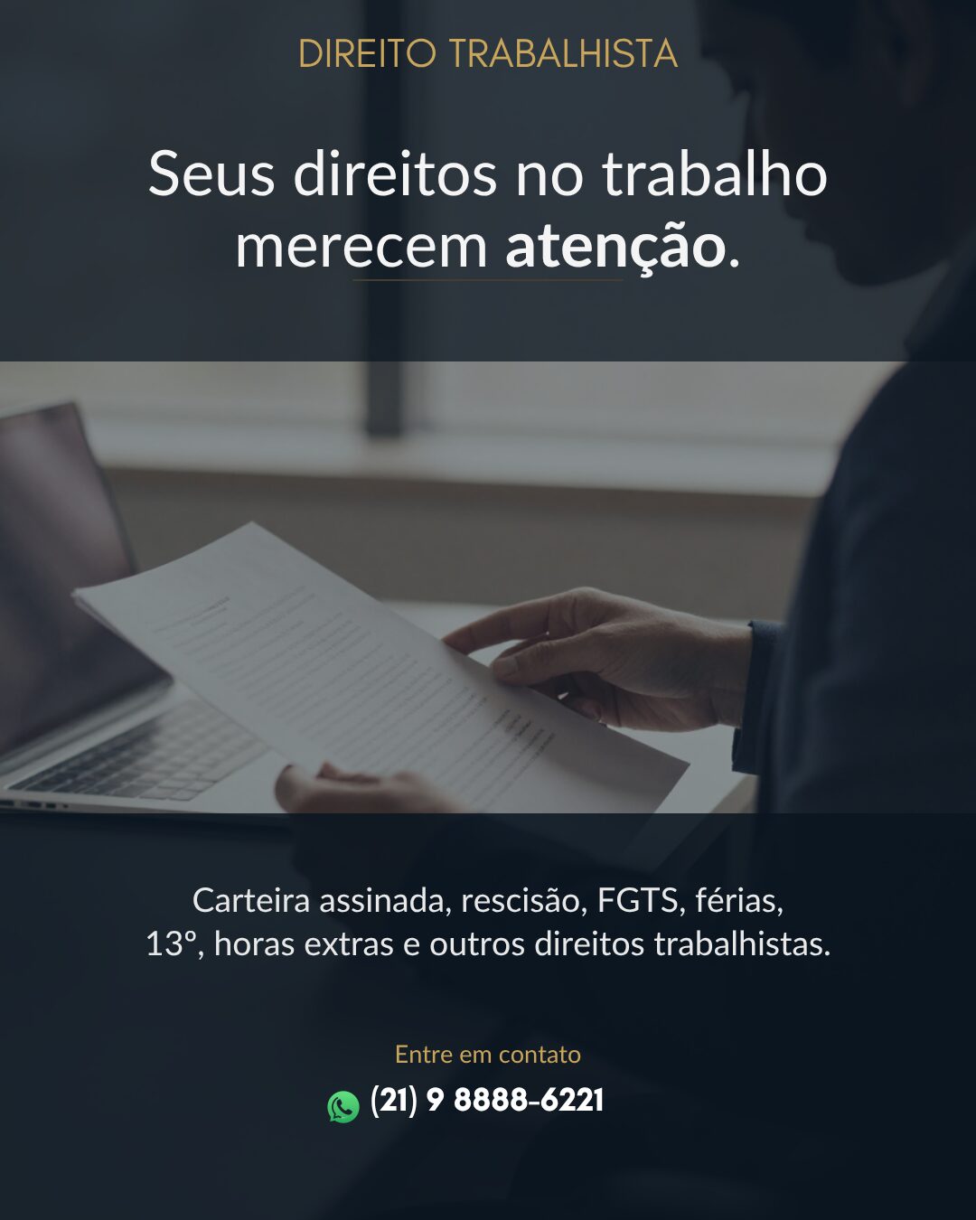 Fale conosco pelo WhatsApp sobre Direito Trabalhista - (21) 9 8888-6221